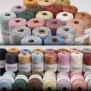 3mm Polyster Cord Macrame Cord, 109 Yards PremiunSparkle Polyster Rope, 100% Polypropylene Crochet Bag Cord Gift for Knitter (Red Sparkle)