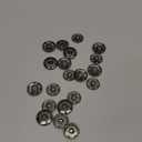 uxcell Snap Buttons, 25mm Copper Sew-on Press Button Fastener for Leather Coat, Jeans, Bags and Clothing Gray 10 Sets