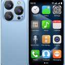 XS18Pro 3G Mini Smartphone 3.0 Inch WiFi GPS Quad Core Android 8.1 Cute Palm Smartphone Slim Body HD Camera Dual Sim Compatible with Google Play 2GB RAM 16GB ROM China Mobile (Light Blue)