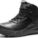 NORTIV 8 Men's Waterproof Military Tactical Work Boots Leather Motorcycle Combat Lightweight Non-Slip Hiking Boots for Men VaporGuard (11 Wide, Black-6 Inches)