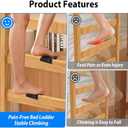 Rubber Loft Steps for College Dorm Beds, Bunk Bed Ladder Pads with Anti-Slip & Ergonomically Designed Surface, Foot Support Cushion for Pain Relief, Noise Reduction & Easy Snap-On Design2 PCS