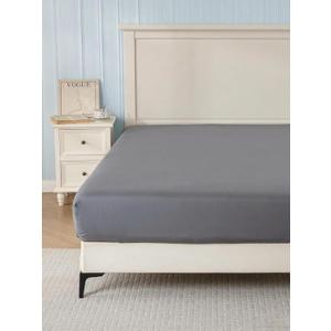 Fitted Sheet King Size - 16 inch Deep Pocket Bed Sheet - Soft Prewashed Microfiber - Breathable, Fade Resistant, Easy Care, 1 King Size Fitted Sheet Only (Dark Grey,King)