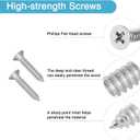 2 x 6PCS 3.11'' x 1.57'' Mending Plates, Flat Metal Bracket with Holes, Stainless Steel Connector for Wood Desk Chair Cabinet Drawer Closet Frame Furniture with 36PCS Screws