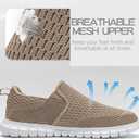 Men's Slip On Shoes Loafers Casual Sneakers for Business Walking Boat Shoes Slipper Comfy Lightweight Non-Slip (7, Khaki)