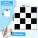 Art3d 10-Pack Heavy-Duty Peel and Stick Backsplash, 12x12 Inch Self-Adhesive Wall Tile Stick on Kitchen Countertop, Black & White