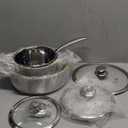 SHEUMNT Stainless Steel pots and pans set, 6 Piece Nonstick Induction Kitchen Cookware Set, Works with Induction/Electric and Gas Cooktops, Nonstick, Oven Safe, Camping Cookware