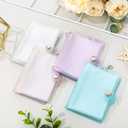 Whaline 4Pcs Mini Photo Album 3 Inch Kpop Photocard Collect Book Gradient Colorful Picture Storage Book Sleeves Photo Card Holder for Mini Film Camera Kawaii Photo Wedding Birthday Memory Gift