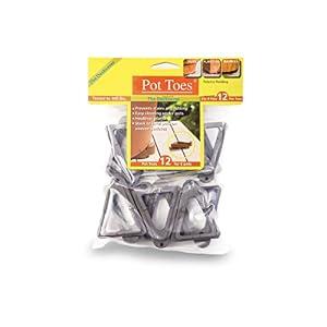 Bosmere Pot Toes, Plant Pot Risers for Indoor and Outdoor, Prevent Stains and Rotting on Wood, Cement, and Tile