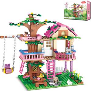 Dream Tree House Friends Building Set Friends Construction Educational Toy 504 Pieces Gifts for Girls Teens Kids Adults Ages 6+