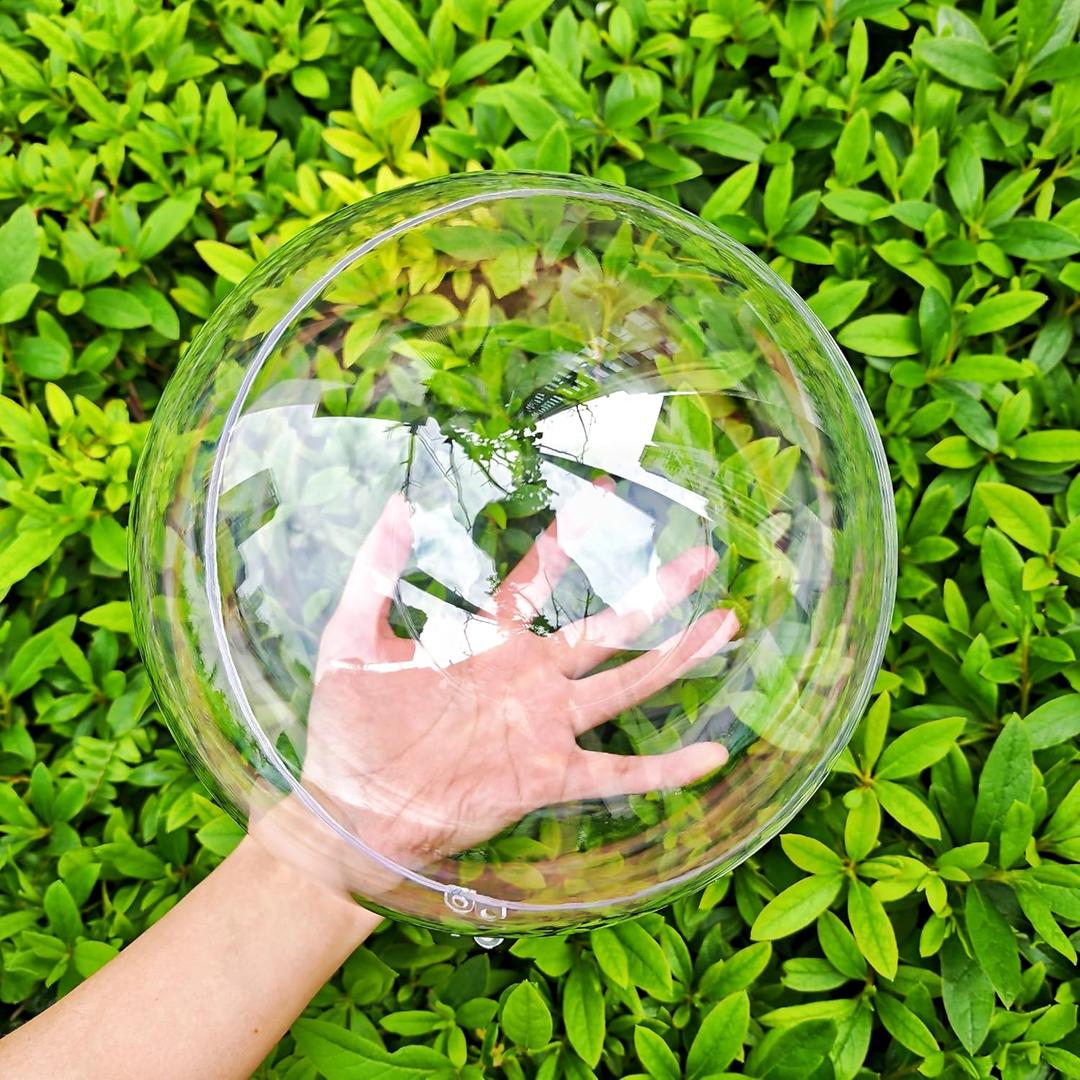 Acrylic Hollow Ball, Clear Plastic Fillable Ornaments Ball, DIY Clear Plastic Balls for New Years Present,Xmas Tree,Home Decoration,Wedding,Party (7.87inch/5PCS)