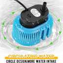 Pool Cover Pump above Ground - Submersible Water Sump Pump Swimming Water Removal Pumps, with Drainage Hose & 25 Feet Extra Long Power Cord, 850 GPH inGround, 3 Adapters (Blue)