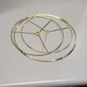 Aspen Creative 20102-12, Metal DIY Drum Lamp Shade Strong Ring, US Style Spider that Connects to Lamp Harp, Top Ring-Brass Plated/Bottom Ring-Galvanized, 2 Set / 10" Diameter Ring