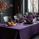 Pureegg Plastic Table Cloth Disposable 6 Pack, 54 x 108 Inch Table Cloths, Halloween Party Decorations, Summerween Decor, Halloween Tablecloths, Rectangle, Plastic Cover, Waterproof, Purple