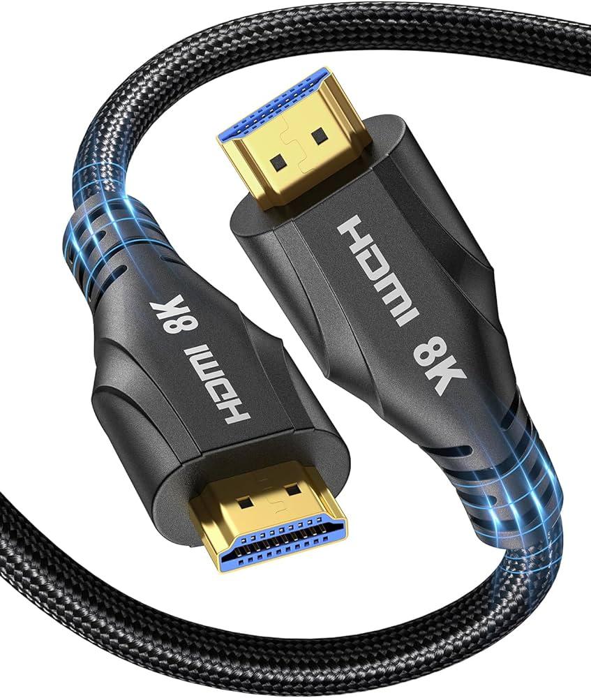 Highwings Long HDMI Cable 20 FT, 10K 8K 4K Ultra HD High Speed 2.1 HDMI Cable 48Gbps Braided Cord-4K@120Hz 8K@60Hz, DTS:X, HDCP 2.2&2.3, Dynamic HDR 10 Compatible with Roku TV/PS5/HDTV/Blu-ray