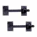 2 Lift Gate Lock Black Wrought Hand Forged Iron Gate Latch 12 Inch | Renovator's Supply
