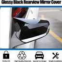 Side Mirror Covers for Chevy Malibu 2016 2017 2018 2019 2020 Accessories Ox Horn Side Mirror Cover Side Door Rearview Mirror Cover Exterior Decoration(With Turn Signal,Glossy Black)
