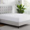 Serta ComfortSure Full Mattress Cover, Fitted Pillow Top Mattress Pad, Super Soft and Breathable Quilted Cotton Protector with 18" Elastic Deep Pockets for Secure Fit, White