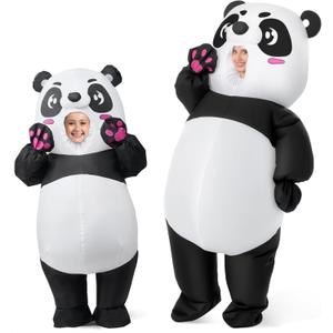 Spooktacular Creations Halloween Inflatable Costume, Full Body Panda Air Blow Up Outfit, Inflatable Suit for Themed Parties (Kid)