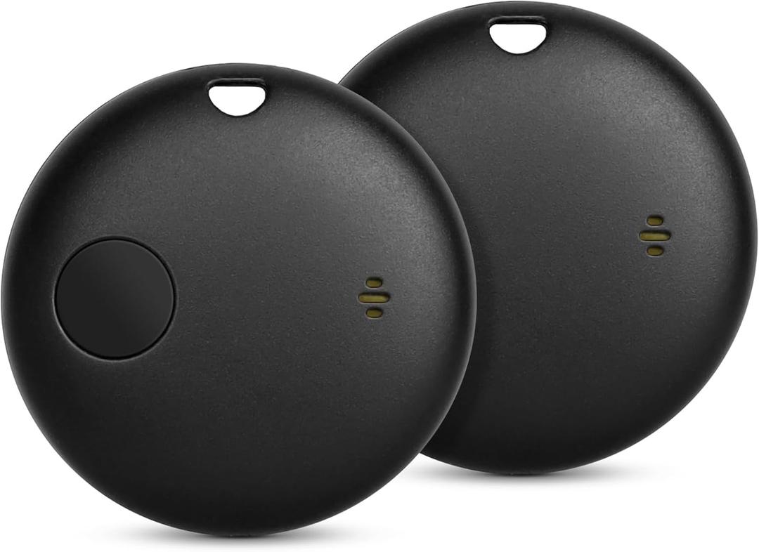 Geevon Smart Tag-2 Pack Bluetooth Tracker Work with Apple Find My (iOS Only).Item Finder for Keys, Wallet,Backpack, Luggage (2P Black) Geevon Smart Tag-2 Pack Bluetooth Tracker Work with Apple Find My (iOS Only).Item Finder for Keys, Wallet,Backpack, Luggage (2P Black)