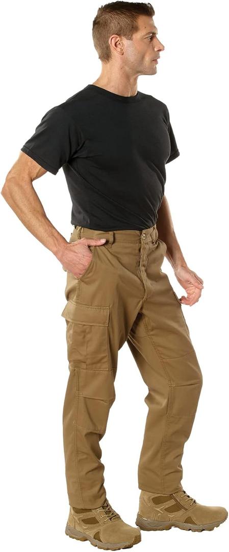 Rothco Camo Tactical BDU Pants Camo Cargo Pants (X-Large, Coyote Brown)