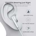 USB C Headphones for iPhone 17 16 15 Pro Max Plus iPad Pro USB C Earphones with Microphone Volume Control USB C Wired Earbuds USB Type C Earphone for Google Pixel 8 Samsung S25 S24 S23 S22 S21 S20 A55