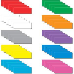 IMAGAME Magnetic Dry Erase Magnets Labels 3x1 inches, Reusable Name Tags, Organizing Schedules in Office/Classroom. Work on Fridge/White Board (Multicolor 60Pcs)
