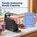 Slushie Machine, No Ice Needed Slushy Maker for Home, Real-Time Temp Display, Frozen Drink Maker with 6 Preset Programs for Ice Cream, Frapps, Milk Shake and More, Black, 1 Pack+3Modes