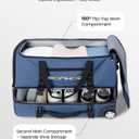 Ponhog 25 Inch Duffle Bag with Wheels for Men - Water Resistant Wheeled Duffle Bag for Weekend Travel & Overnight Trips, Blue