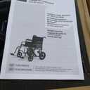 Medline Heavy Duty Transport Chair supports up to 450 lbs., Bariatric Transport Wheelchair, 22" x 18" Seat, Blue Frame