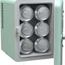 Frigidaire EFMIS171 Retro Mini Portable Personal Fridge - Ideal for Home, Office or Dorm - Includes Carrying Handle, AC/DC Wall/Car Charger (Green)