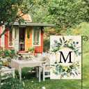 2 x AVOIN colorlife Initial Monogram Letter M Floral Garden Flag 12x18 Inch | Double Sided, Weather & Fade Resistant, Yard Outdoor Decoration, Family Last Name