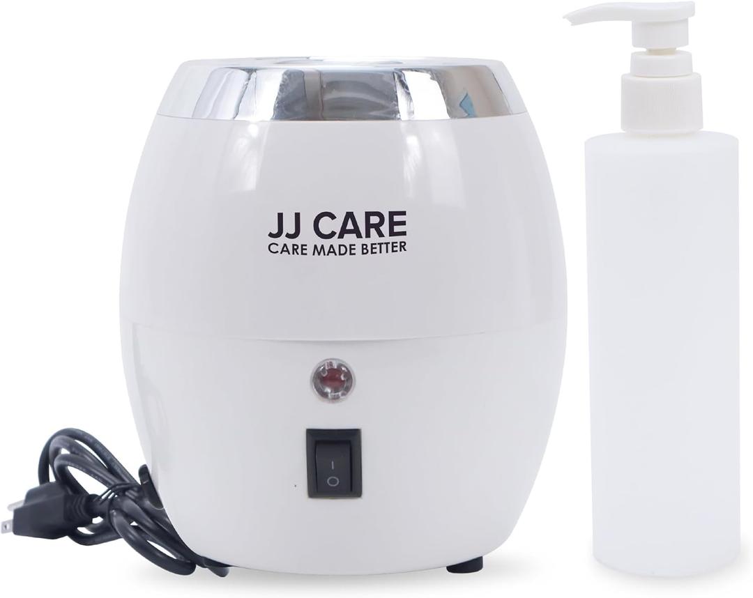 JJ CARE Lotion Warmer and Massage Oil Warmer Includes 300ml Pump Bottle, Electric Lotion Warmer Dispenser Heated, Cream & Lube Warmer Dispenser for Home, Spa, Beauty Salon & Barber Shops