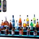 VEVOR LED Lighted Liquor Bottle Display, 3 Tiers 48 Inch Commercial Illuminated Home Bar Shelf, 3 Steps Whiskey Rack Stand, Acrylic Drink Shelves with RF Remote & App Control, and Multicolor Light
