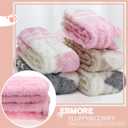 EBMORE Womens Fuzzy Socks Slipper Fluffy Cozy Comfy Cabin Plush Warm Winter Sleep Home Soft Socks (Pink/White Series/Grey/Beige)