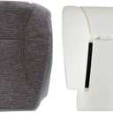Priprilod Cloth Mist Gray Driver Side Bottom and Foam Cushion Replacement Seat Cover Compatible with Dodge Ram 1500 2500 3500 1998 1999 2000 2001 2002