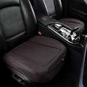 BWTJF Front Car Seat Bottom Covers Brown, Universal Leather Front Seat Covers Bottom Protector 2 Pack, Anti-Slip and Full Wrapping Edge Compatible with Most of Vehicles - SUVs/ Sedans/ Pickup Trucks