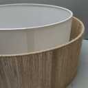 Plug in Pendant Light, 18 Rattan Plug in Chandelier with 15.7FT Light Cord, Hanging Light with Handwoven Hemp Rope Lampshade for Living Room Bedroom Kitchen