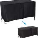 Deck Box Cover Fit for Keter Westwood 150 Gallon Resin Large Deck Box, Patio Furniture Cushion Storage Box Cover Waterproof Dustproof for Outdoor Storage Box- 63 Lx 30W x 25H