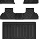 3W BMW X5 Floor Mats & Cargo Liner Fit for BMW X5 2014 2015 2016 2017 2018, TPE All-Weather Custom Fit Full Set Harmless Heavy Duty Floor Liner and Trunk Mat Car Accessories