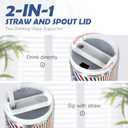 Birthday Gifts for Women - 40oz Tumbler with American Flag 1 Pack, Virgin Mary and Statue of Liberty, Insulated Steel USA Coffee Mug with Handle & Lid for 4th of July