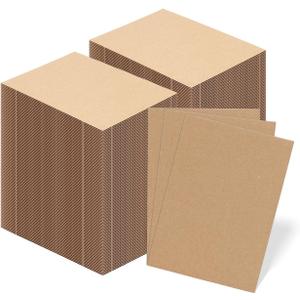 RLAVBL 200 Pack 5x7 Corrugated Cardboard Sheets, Flat Cardboard Inserts for Shipping, Mailing, Packing, DIY Crafts