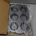 Non-Stick Jumbo Muffin Pans, 3.5" 6-Cup Set of 2 Baking Pans, Heavy Duty Carbon Steel Tins for Extra-large Muffins & Cupcakes