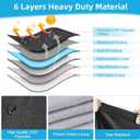 Motorcycle Cover Waterproof for Honda Rebel 300 500 1100, Heavy Duty Outdoor Sun Rain Snow UV Dust All Weather Protection Motorbike Cover with Soft Cotton Lining & Lock Hole