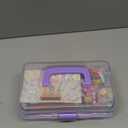 VLUSSO 3000Pcs Arts and Crafts Supplies for Kids Girls 8-12 Craft Kit with Pipe Cleaners Beads Crafts for Kids DIY School Supplies Set Crafting Box for Girls Boys Age 4-6, 6-8, 8-12 Years Gifts (Purple)