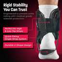 Active Ankle T2 Ankle Brace, Black Ankle Support for Men & Women, Ankle Braces for Sprains, Stability, Volleyball, Cheerleading, Large (Black, L)