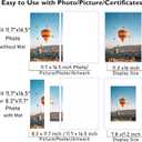 3 x JCJMY 11.7x16.5 A3 Picture Frame White with 8.3x11.7 A4 Mat, Display Photo 8.3x11.7 with Mat or 11.7 x 16.5 Without Mat, Wall Hanging Large Frame with Plexiglass, White
