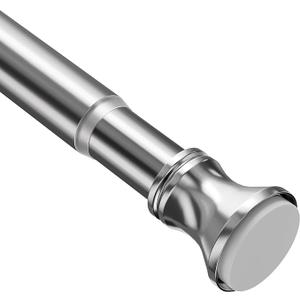 Amazer Spring Tension Shower Curtain Rod,
42-72
 Inches Rust-Resistance Tension Curtain Rod Bathroom Rod, Adjustable Shower Curtain Rod No Drill, Chrome