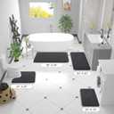OLANLY Large Bathroom Rugs 59x35, Extra Soft Absorbent Chenille Bath Rugs, Rubber Backing Quick Dry, Machine Washable Bath Mats for Bathroom Floor, Tub and Shower, Home Decor Accessories, Dark Grey