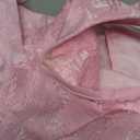 Jacquard Corset Dress,Deep V Halter Mini Dresses with Bow Back,Sexy Birthday Outfits Women Homecoming Prom Formal (Small, Pink)