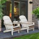 BPS 52x20 Inch Outdoor Adirondack Chair Cushion Set of 2, Fade-Resistant and Water-Resistant Olefin Fabric Patio Chair Cushions with Straps for Outdoor/Indoor Dining Chairs, Rocking Chairs